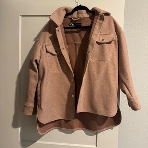 Pink zara shirt jacket